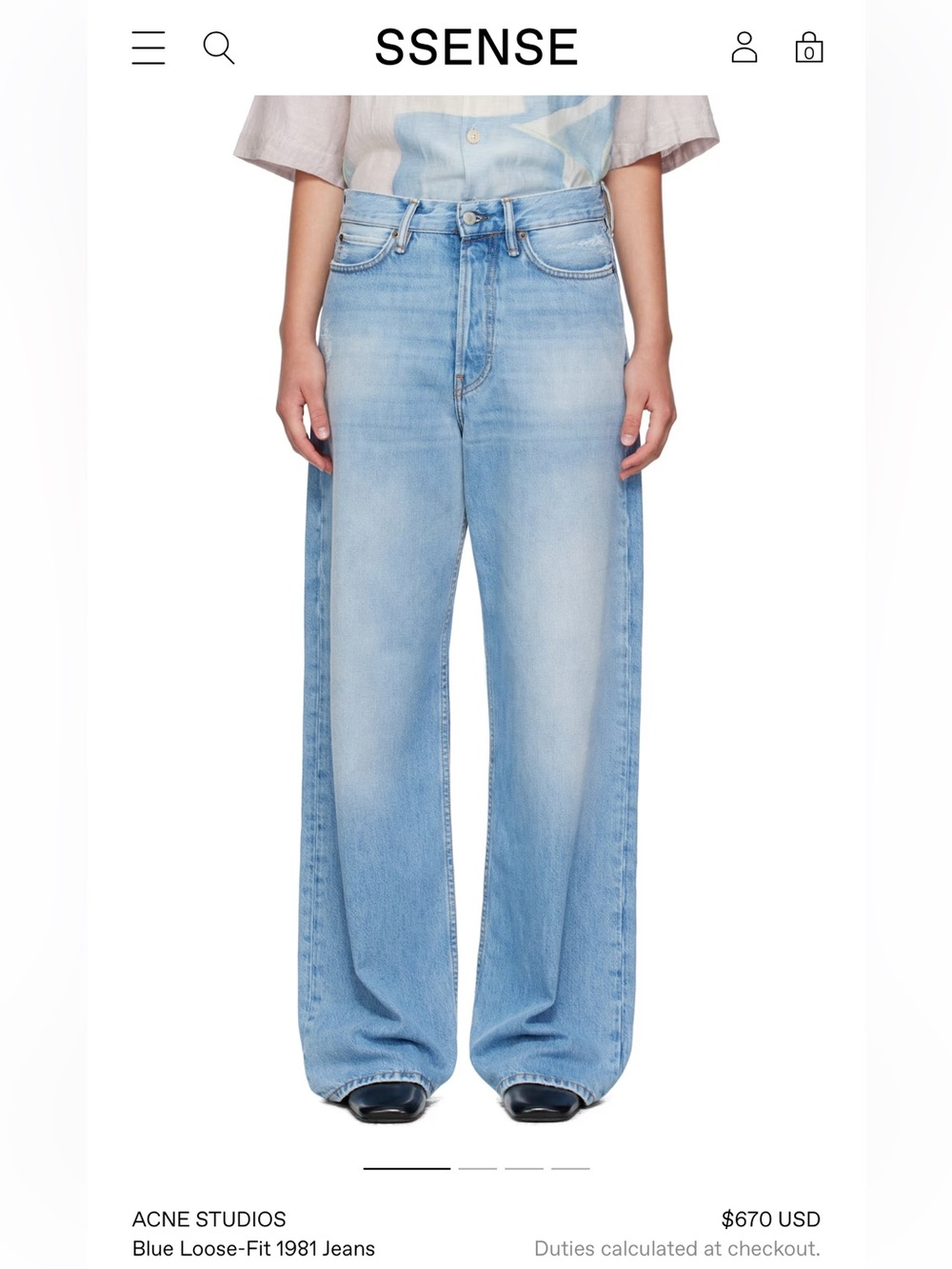 Acne Studios 1981F FN Light Blue Vintage A00431 Eur 36